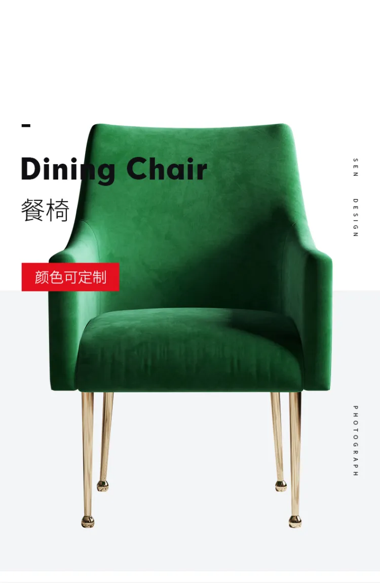 洛品家具 轻奢餐椅现代简约家用小户型创意实用椅子 YX-034(图13)