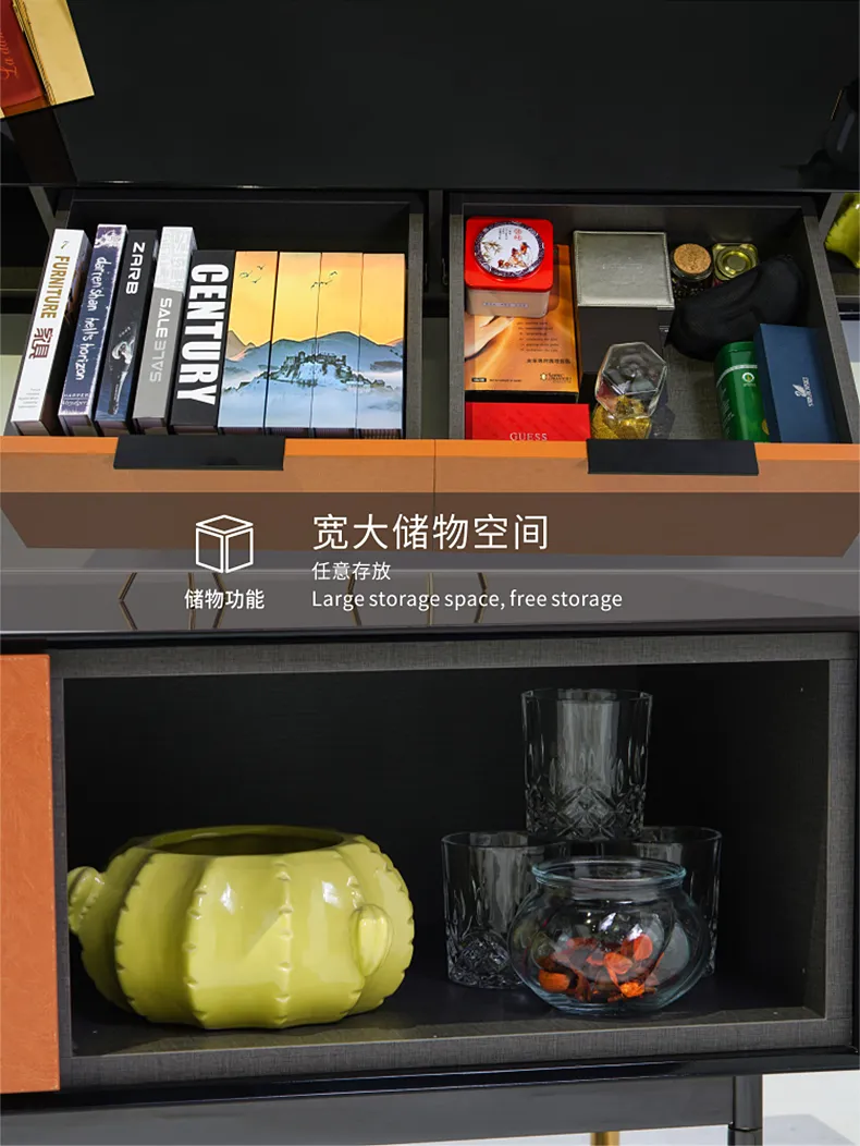摩登家庭 设计师橙纹电视柜意式极简烤漆矮柜 CQ2019106D(图13)