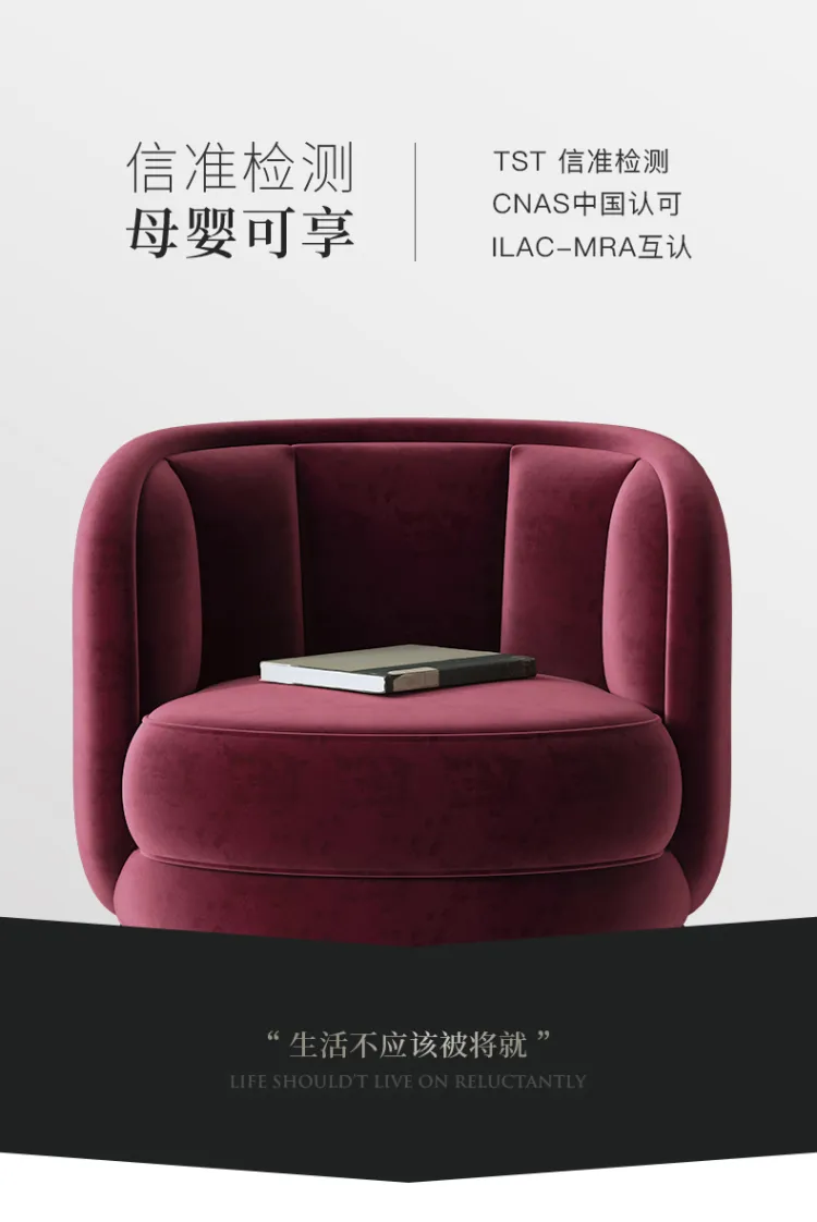 洛品家具 轻奢休闲椅简约个性设计师款沙发椅 YX-092(图9)