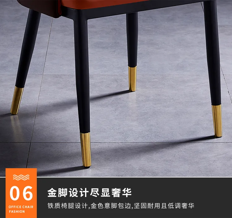 现代海马 轻奢风餐椅现代简约靠背椅网红洽谈美甲椅子家用餐厅休闲凳子 X-02 椅(图14)