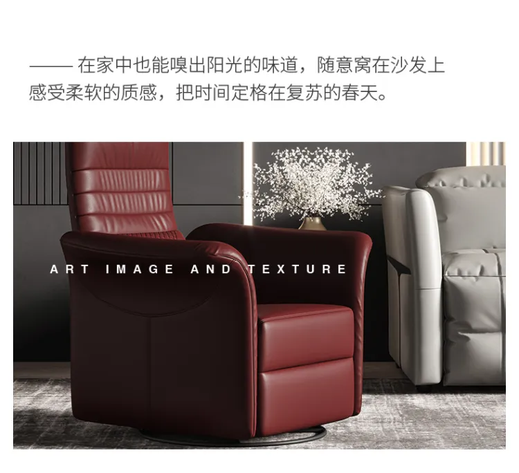 洛品家具 头等舱真皮单椅轻奢极简单人位沙发椅客厅 YX-162(图8)