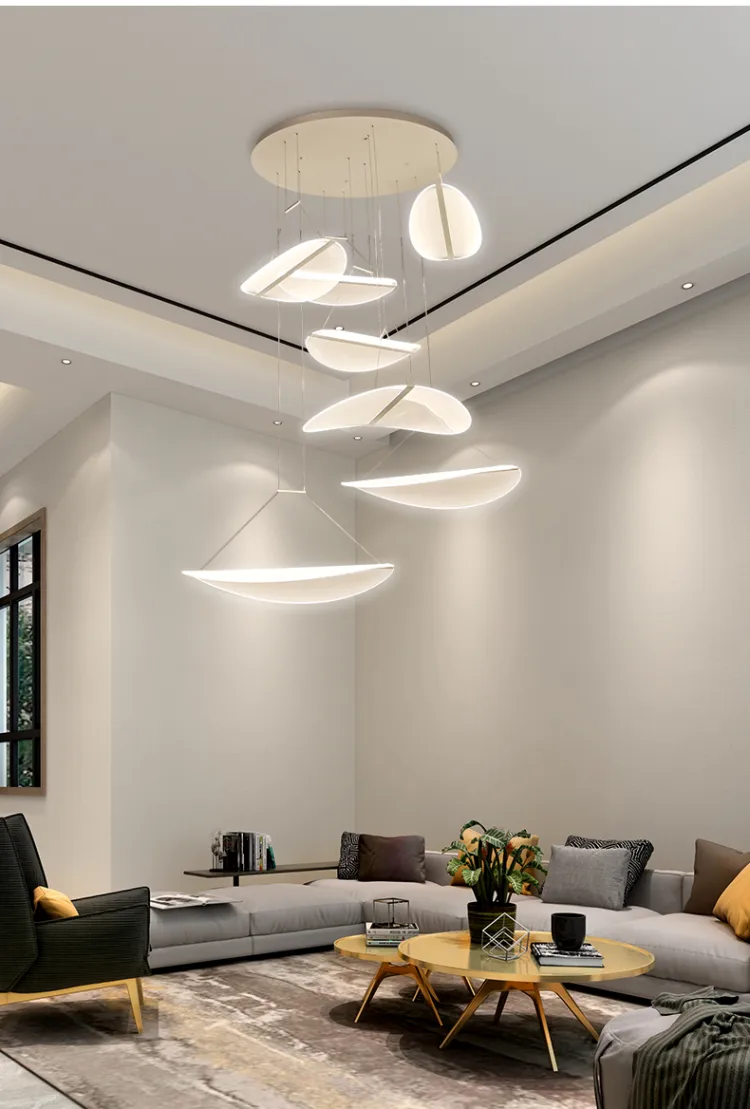琪朗 餐厅吊灯现代简约LED轻奢卧室灯个性创意云朵咖啡店吧台灯 MD19001024系列(图9)