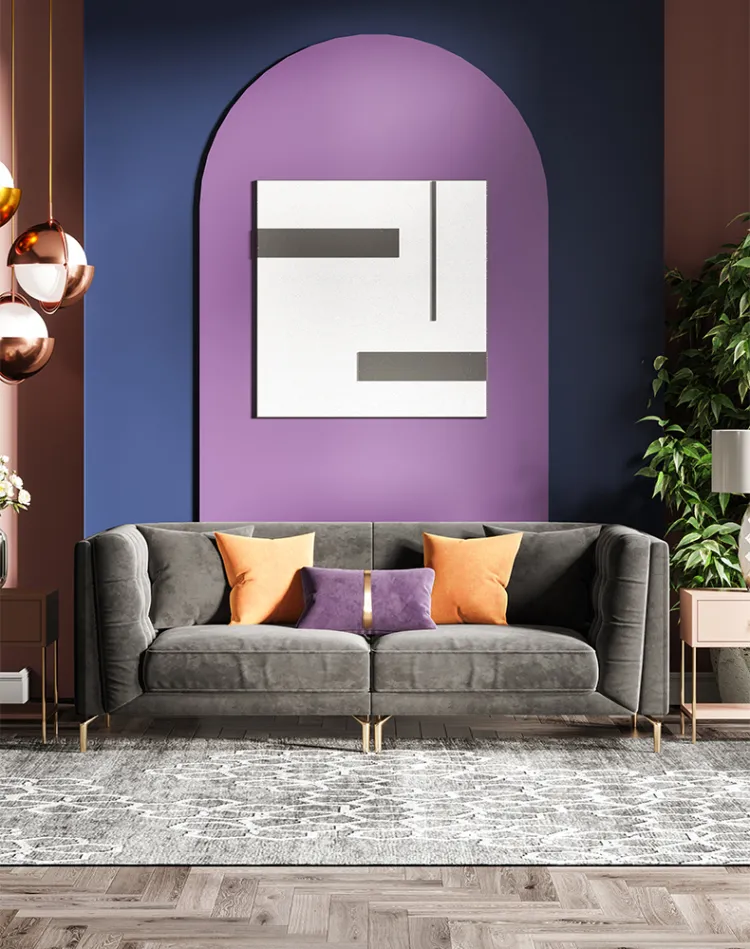 洛品家具 轻奢小户型沙发茶几组合设计师创意公寓 S-43(图3)