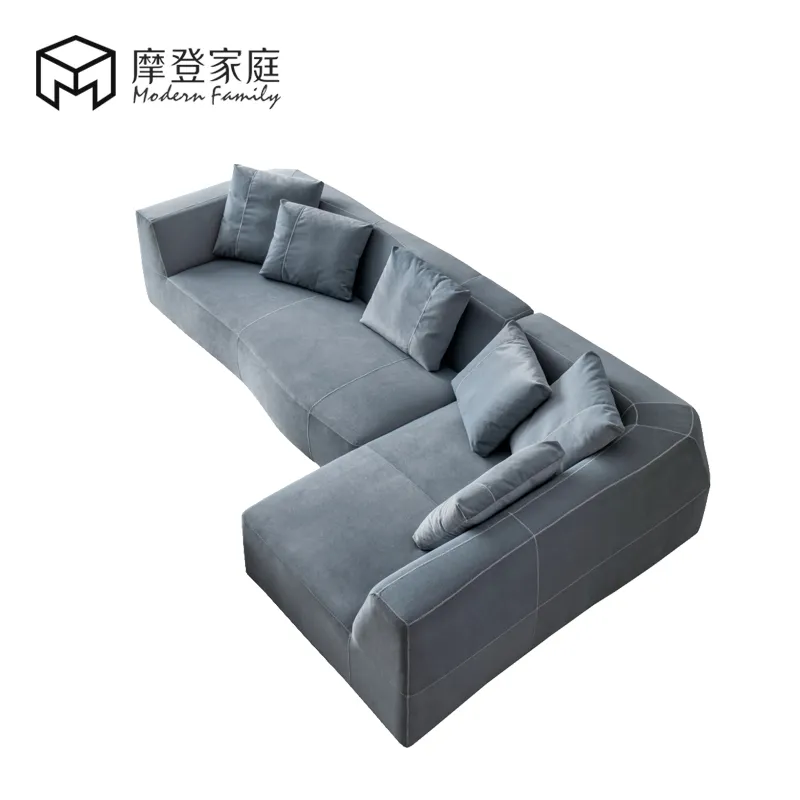 摩登家庭 现代简约时尚绒布三人沙发 MF-XSMX-SF-JA2130(图1)