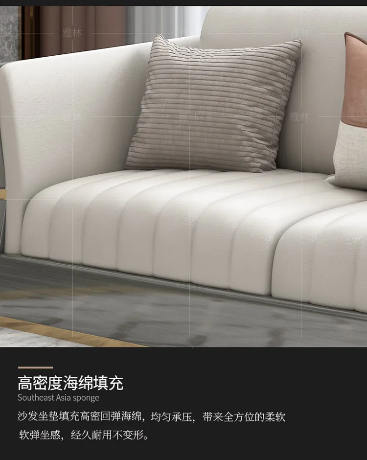 朱丽叶 后现代意式轻奢美式实木沙发组合客厅简约头层真皮 829#沙发(图12)