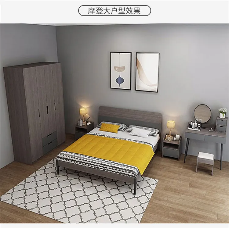 A家 双人床小户型卧室婚床 意式极简卧室家具 WJ1001(图6)