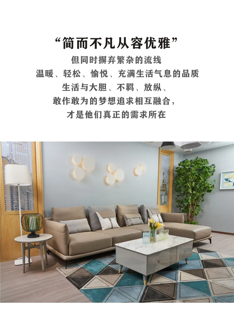 Jioon简欧 简奢风格简影系列真皮沙发 茶几 LPO-202(图4)