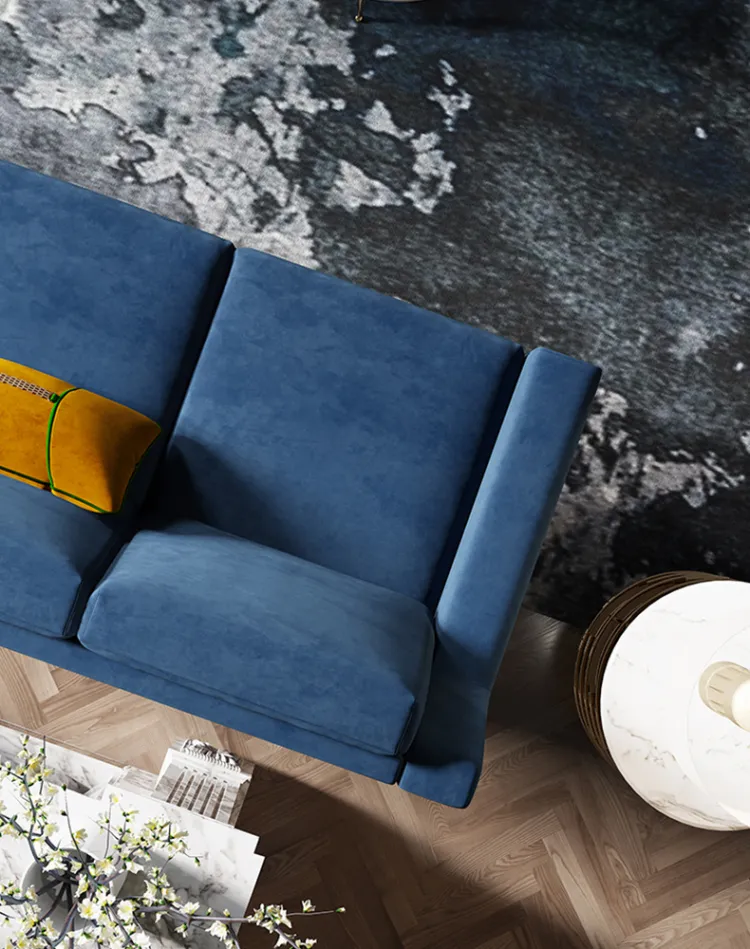 洛品家具 现代轻奢绒布沙发网红个性设计师沙发北欧小户 S-06(图6)