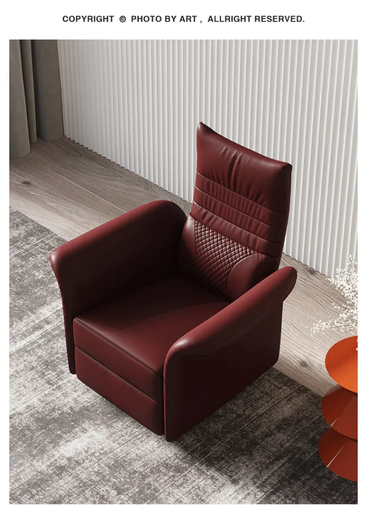 洛品家具 头等舱真皮单椅轻奢极简单人位沙发椅客厅 YX-162(图7)