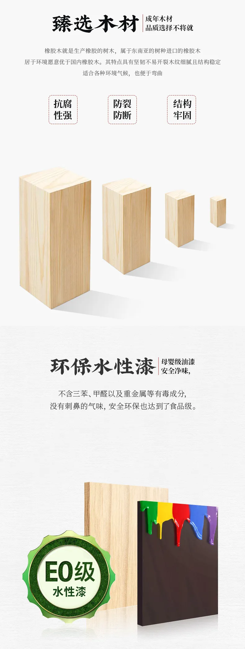 华松居新中式实木床现代中国风1.8米双人主卧床 801-J(图3)