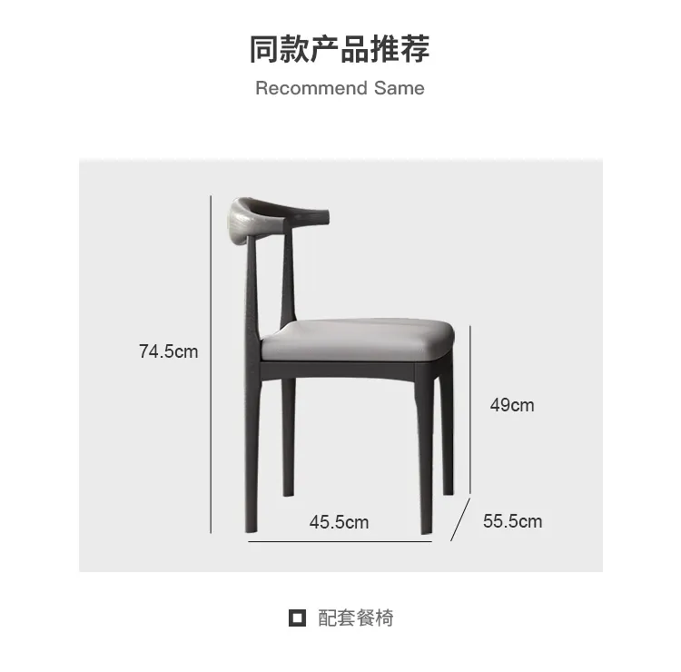 A家 可折叠餐桌椅组合意式极简岩板饭桌 BQ604(图10)