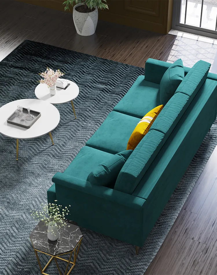 洛品家具 现代简约布艺沙发轻奢样板间客厅设计师绒布沙发 S-05(图6)