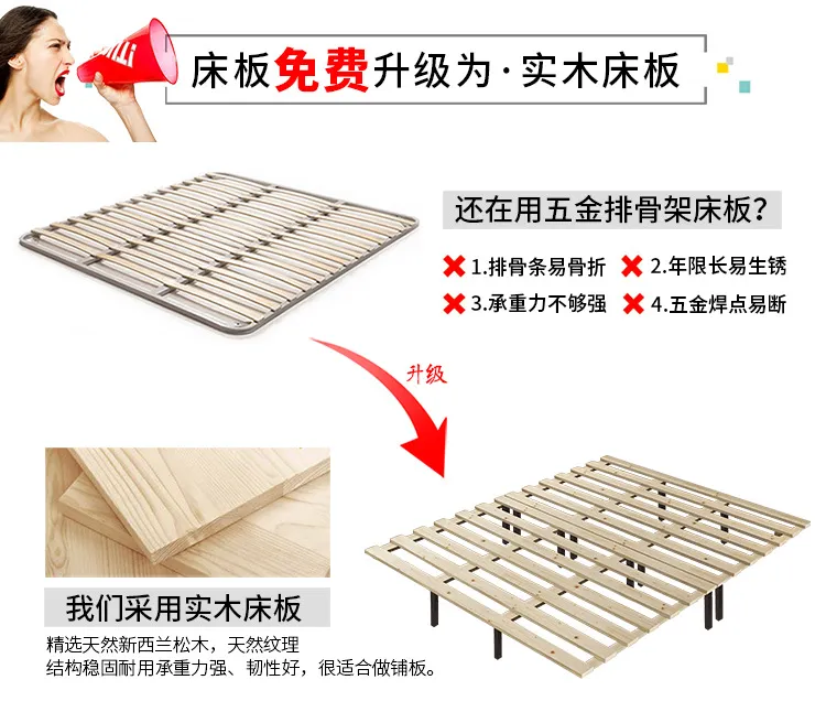 梦木旗 现代简约1.8米床+床头柜*2(图9)