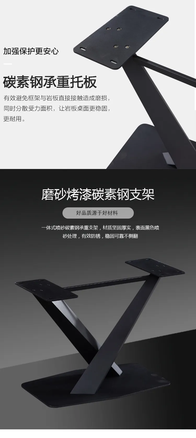 华松居 轻奢意式极简岩板餐桌椅组合长方形桌 LKT1029-30(图6)
