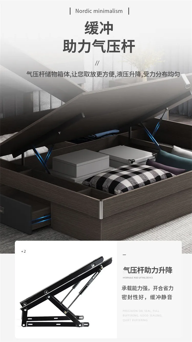 A家 双人床小户型卧室婚床 意式极简卧室家具 WJ1001(图16)