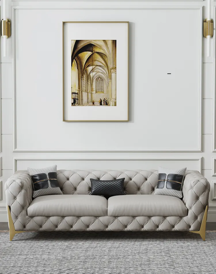 洛品家具 轻奢沙发美式超纤皮沙发别墅客厅大小户 S0005X(图2)