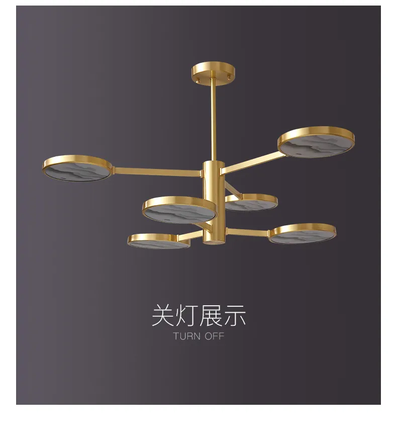 月影凯顿新中式吊灯客厅灯全铜中国风简约现代餐厅大气卧室灯具Q(图13)