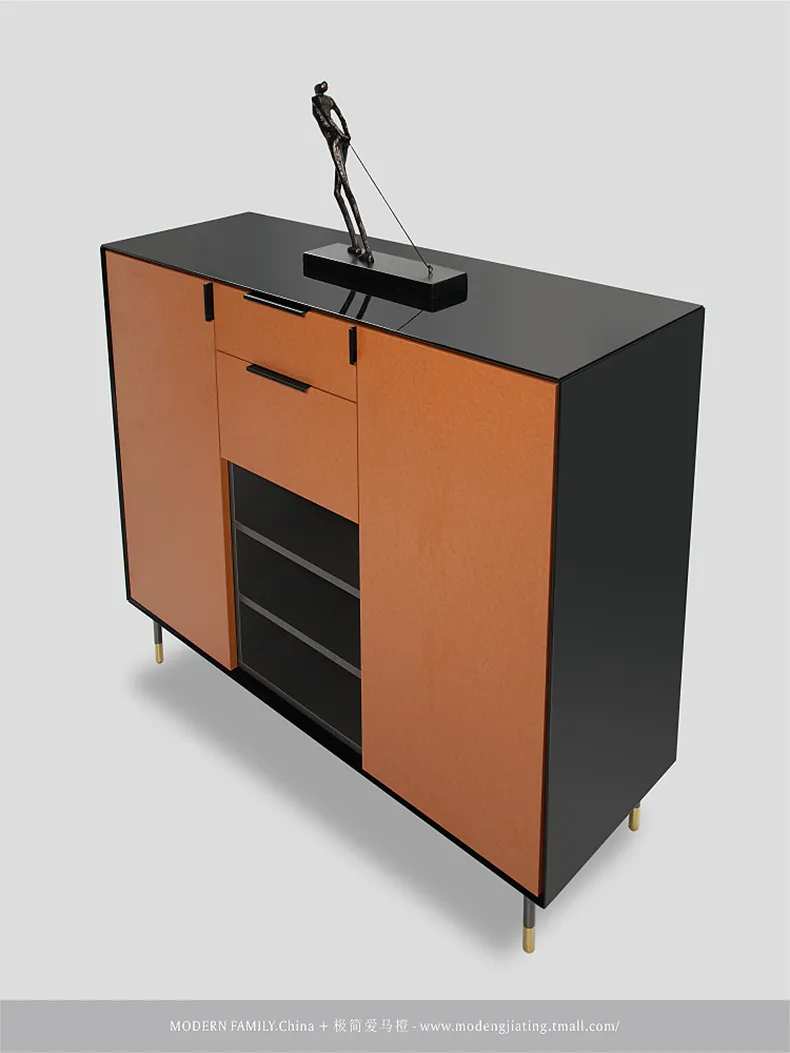 摩登家庭 现代轻奢摩橙系列鞋柜不锈钢电镀 CQ2019103XG(图6)