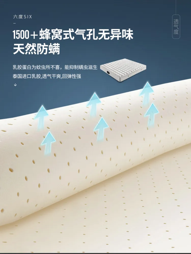 金海马 六度系列乳胶/椰棕床垫1.5米、1.8米软硬两用(图6)