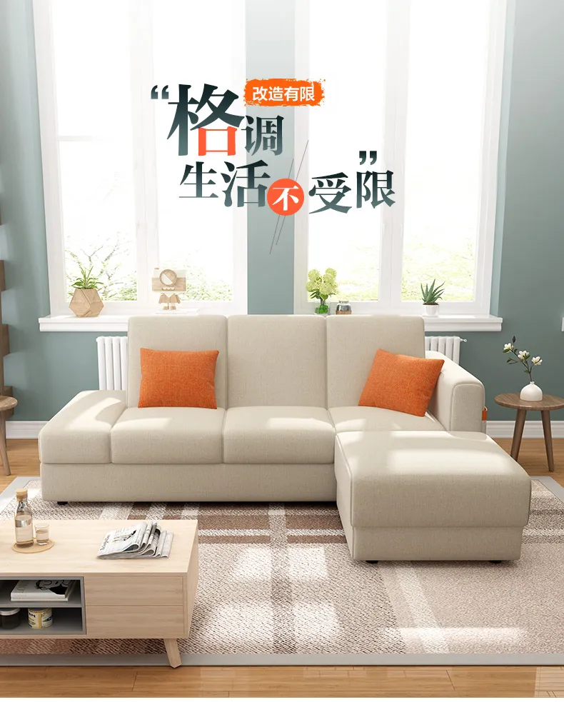 A家 沙发床小户型整装沙发床组合懒人沙发 ADS-028(图1)